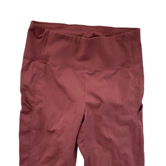 ATHLETA Trekkie Hybrid Crop Tight Cognac Brown Size 8 - Picture 6 of 7